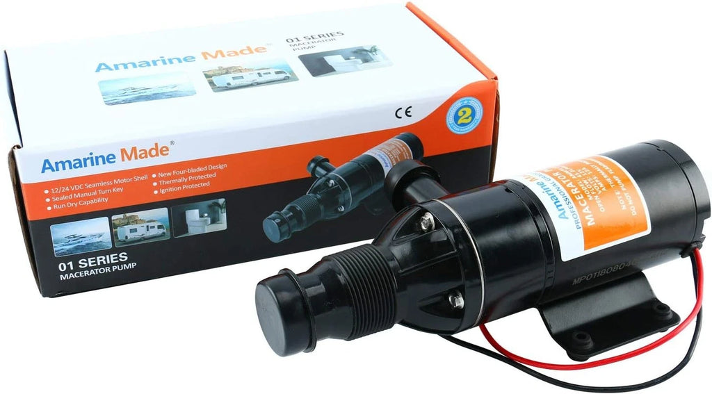 12V 12GPM Self-Priming Macerator Pump for RV Marine Trailer
