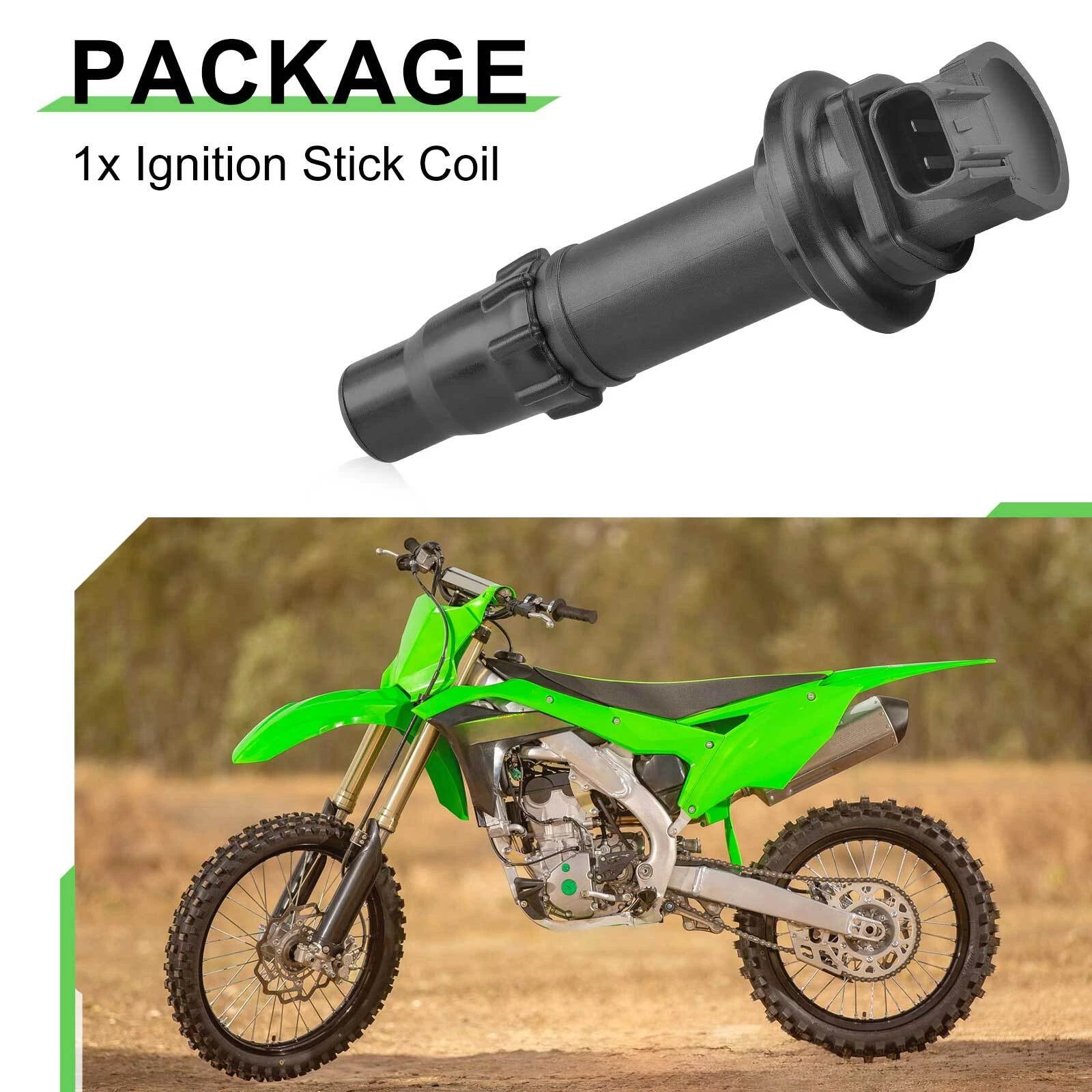 Ignition Coil for Kawasaki KX250F (2006, 2007–2010) 21121-0021 Spark Plug Cap
