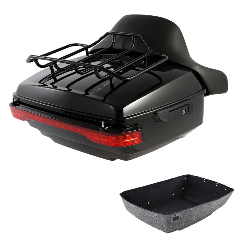 LED Trunk Backrest Rack for Harley Touring Road Glide (2014–2026)