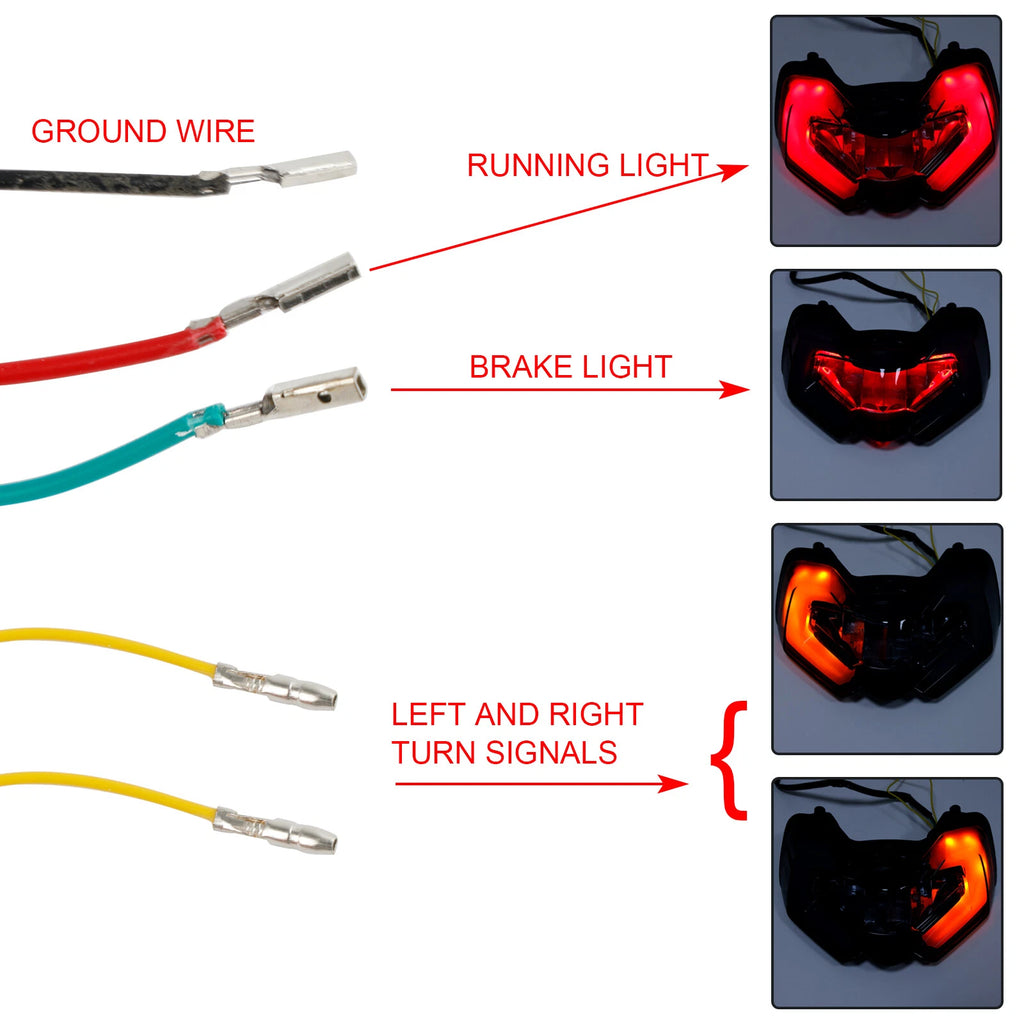 Tail Light Integrated Turn Signals for Ducati Multistrada V4S V4 (2021–2023) Black