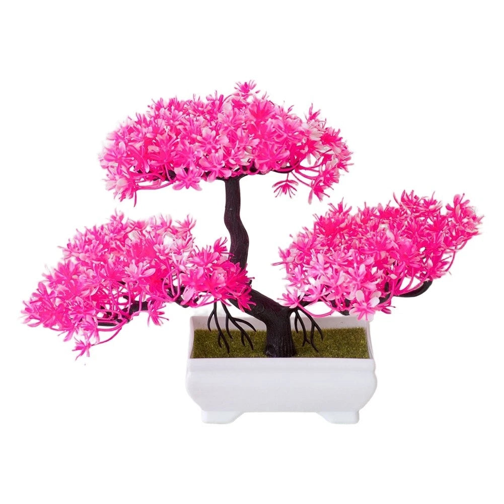 Faux Pine Tabletop Plant for Office Corner (25x18 cm)