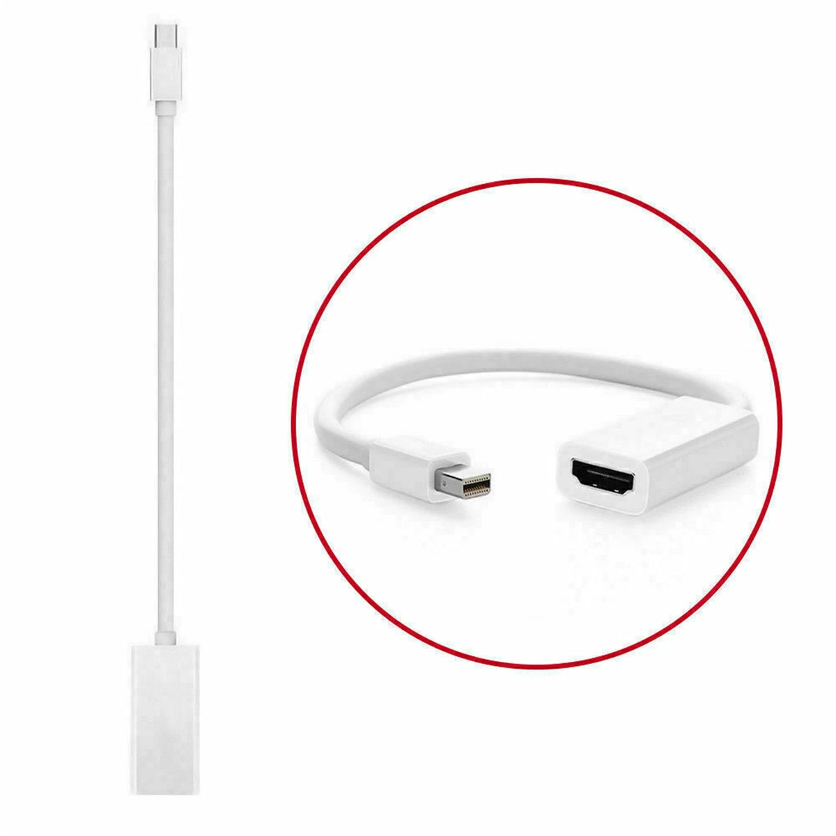 Mini DP Thunderbolt to HDMI Cable Adapter for MacBook Air/Pro (2010–2023)