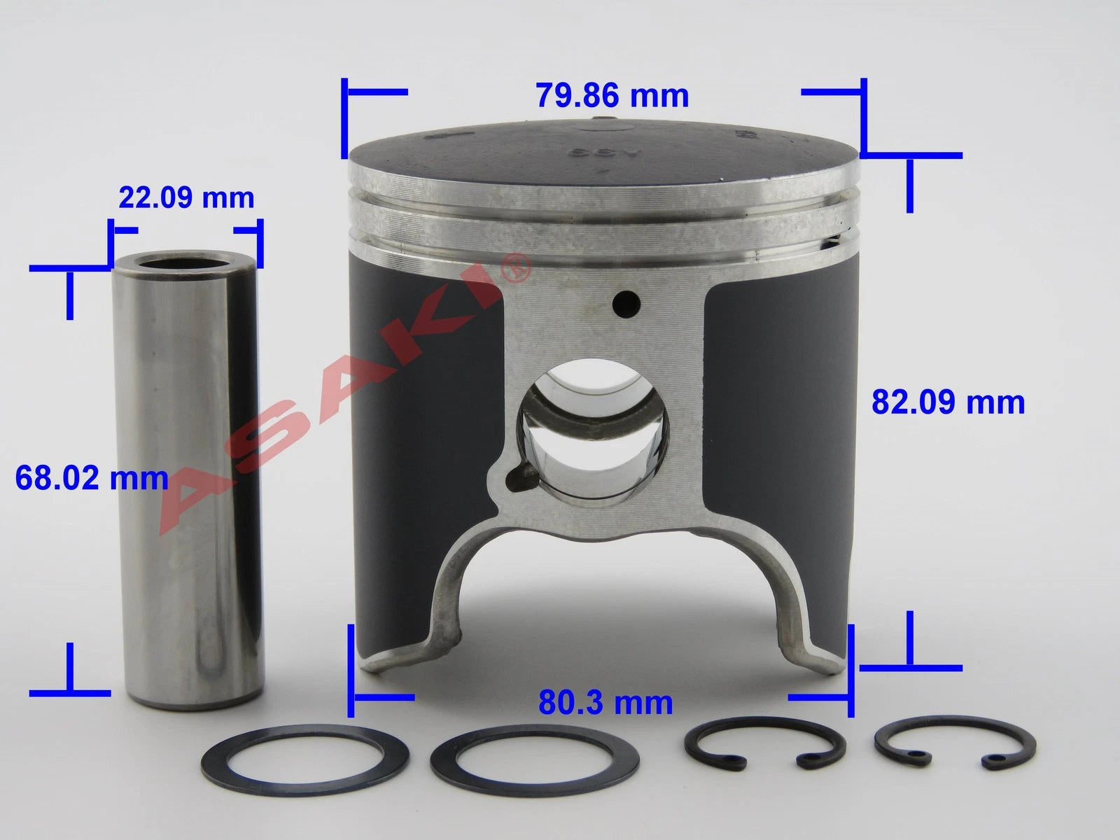 Piston Kit + Ring Set for Yamaha GP1200R/XLT (66V-11636-00, Oversize 0.50)