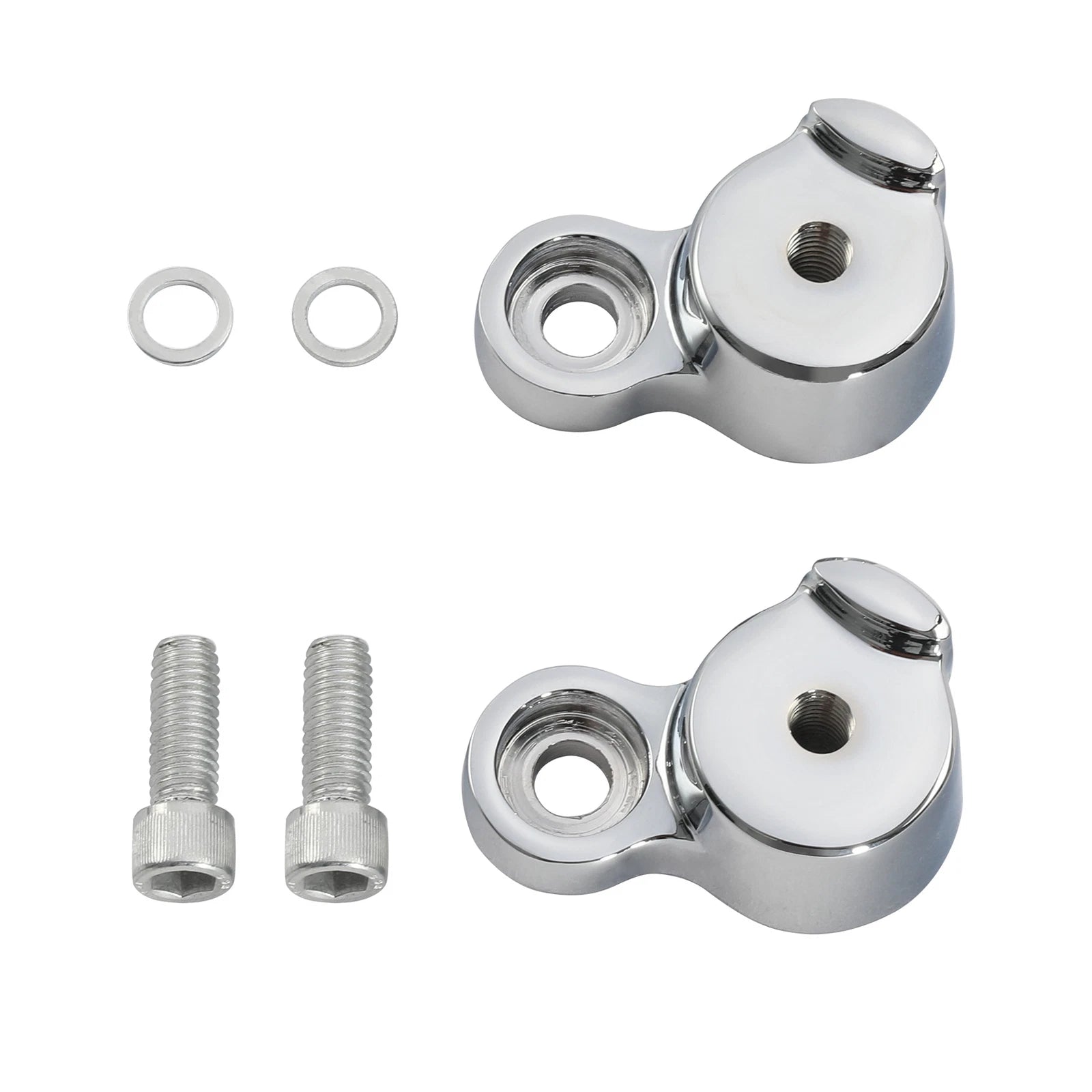 Chrome Passenger Footpegs Peg Mounting Kit for Harley FXDR FXDRS (2019–2024)