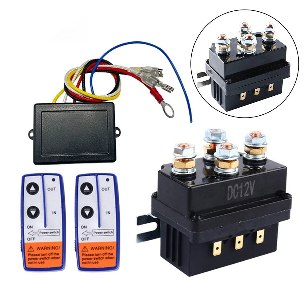 Twin Remote Winch Control Solenoid 500A for Outdoor Use