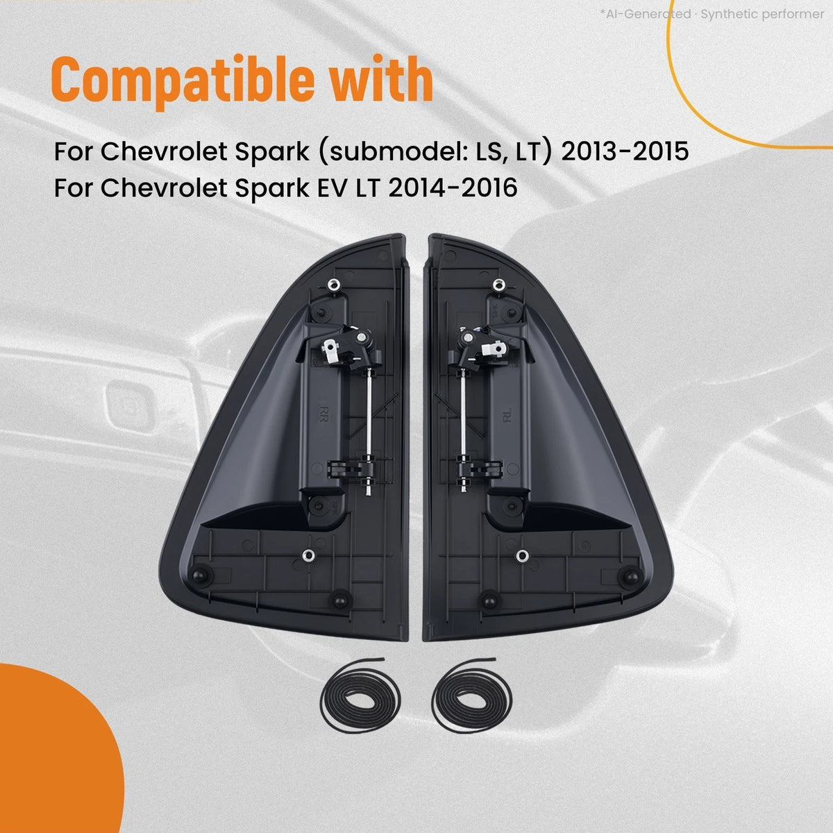 Door Handle Rear Left Right for Chevrolet Spark (2013–2015) 95987921 Black