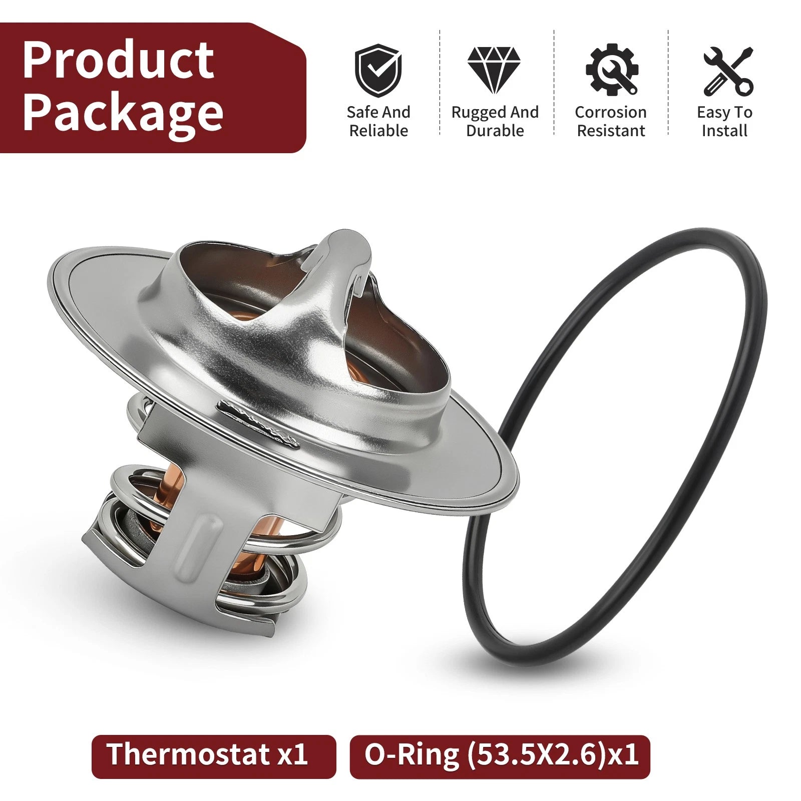 Thermostat & O-Ring for Kawasaki Vulcan 88 750 1500 (1988–2009) 49054-1051 49054-1069