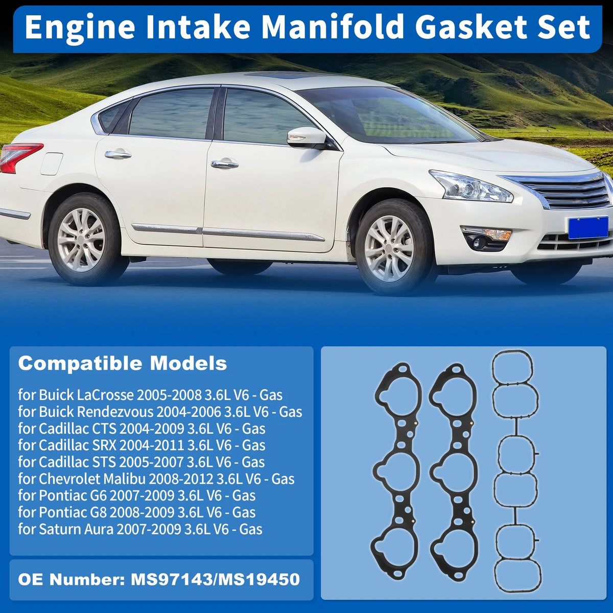 Intake Manifold Gasket Set for Nissan Altima (2007–2018) MS97143 MS1 9450