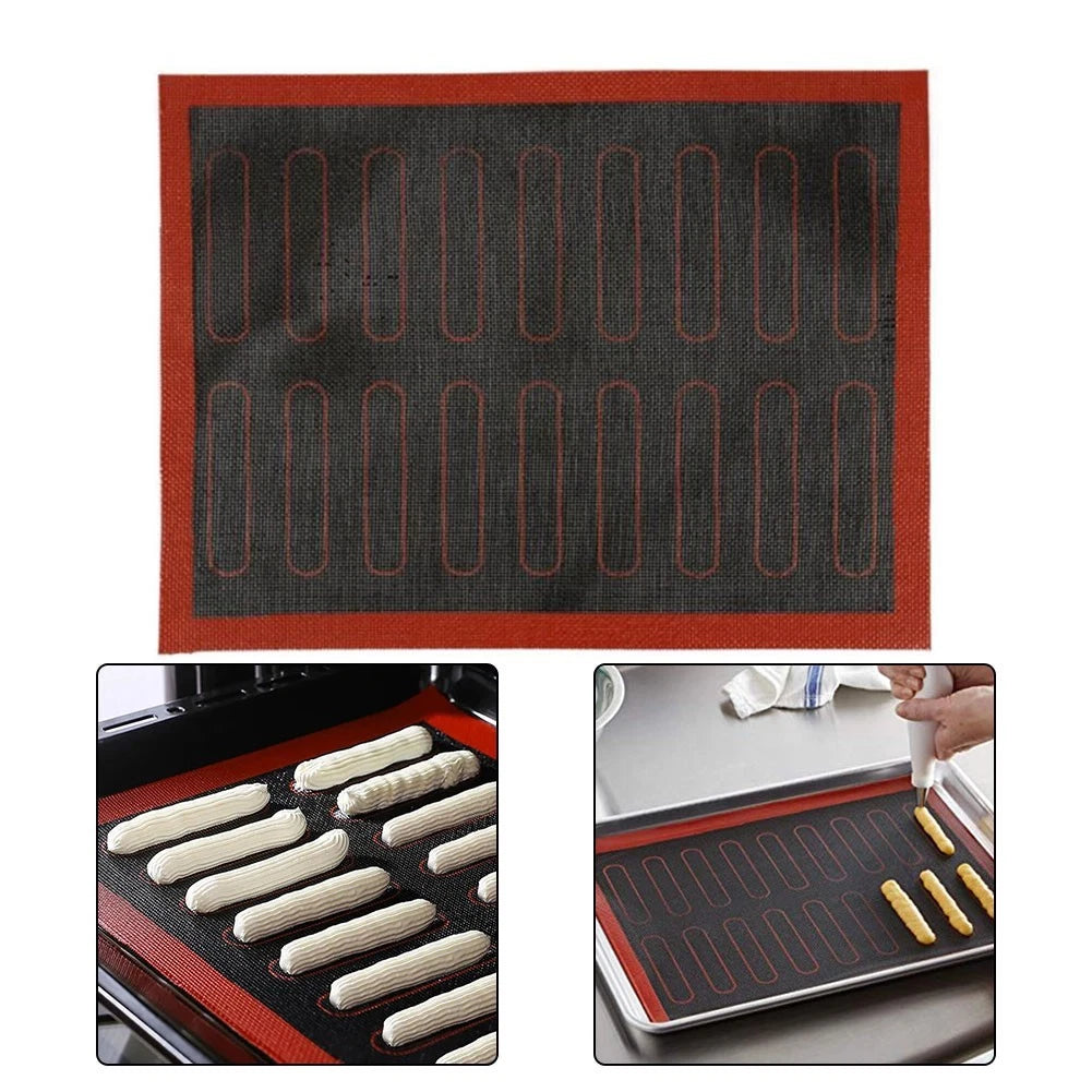 Set of 4 Silicone Nonstick Baking Mats for Bread Pastries Pizza