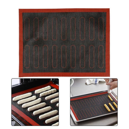 Set of 4 Silicone Nonstick Baking Mats for Bread Pastries Pizza