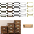 Set of 12 Metal Drawer Cabinet Label Pull Frame Handles for