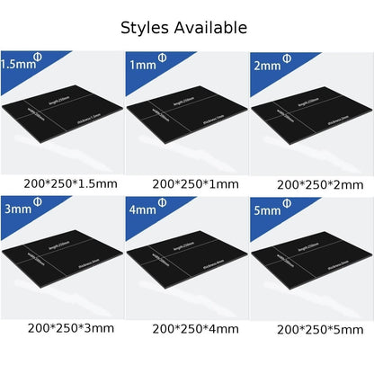 Black ABS Plastic Sheets Panel for DIY Model Craft (1mm/1.5mm/2mm Thick)