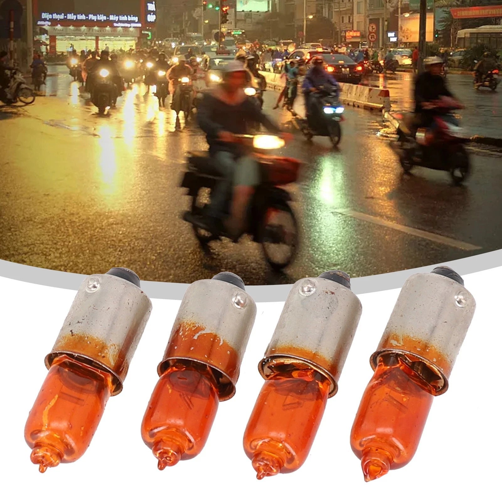 Set of 4 Motorcycle Indicator Bulbs Replacement