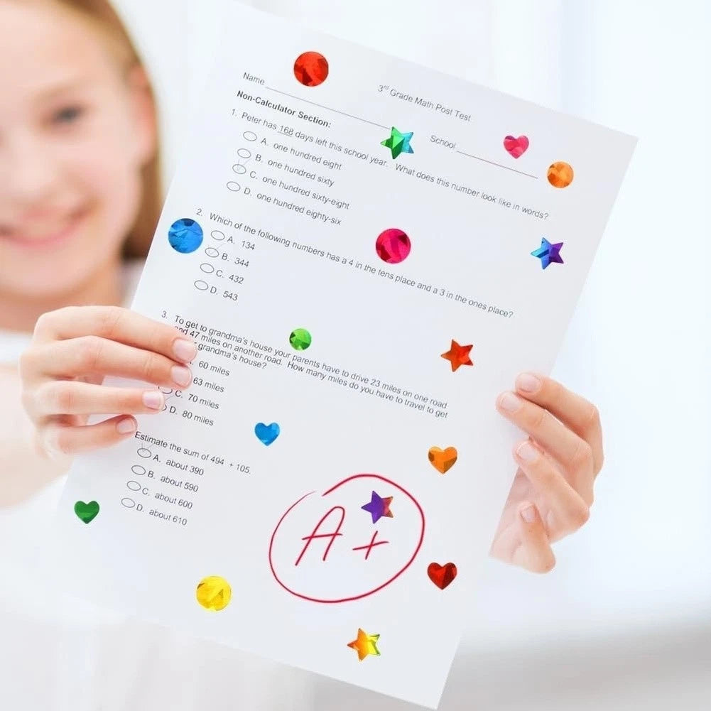 10 Sheets Multicolor Holographic Stickers for Reward Chart Usage