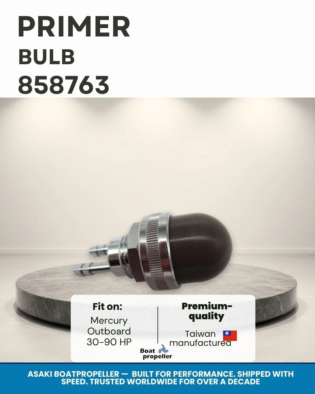 Primer Bulb for Mercury Outboard 30-90 HP (1031207AF, 1090411VD)