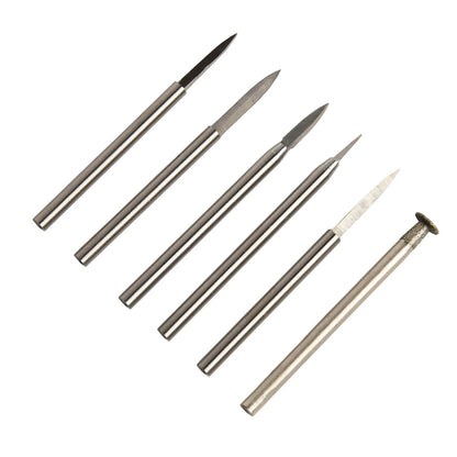 6-Piece Wood Carving Accessory Kit for Rotary Tool Drill Bits
