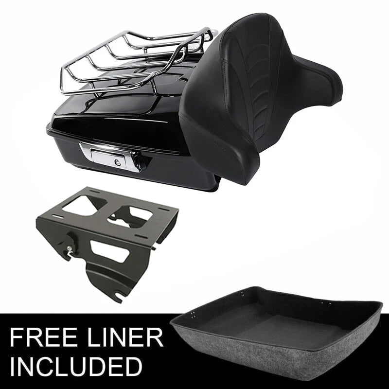 Chopped Trunk Backrest Rack for Harley Road King (2014–2026)