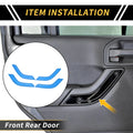 Front Rear Door Handle Panel Bezel Cover Trims for Jeep Wrangler JK (2007–2018)