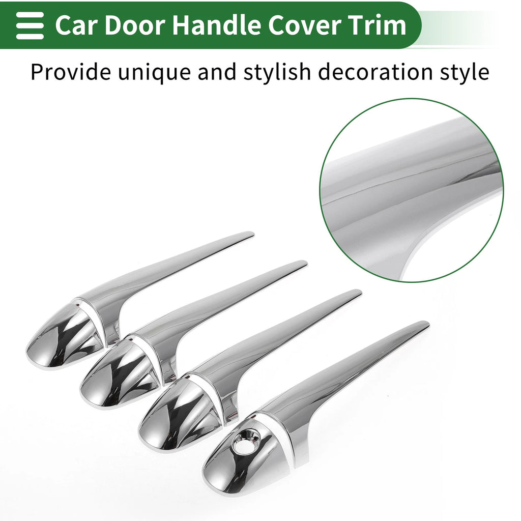 Car Door Handle Cover Trim for Toyota RAV4 (2013–2015) Silver Tone Front