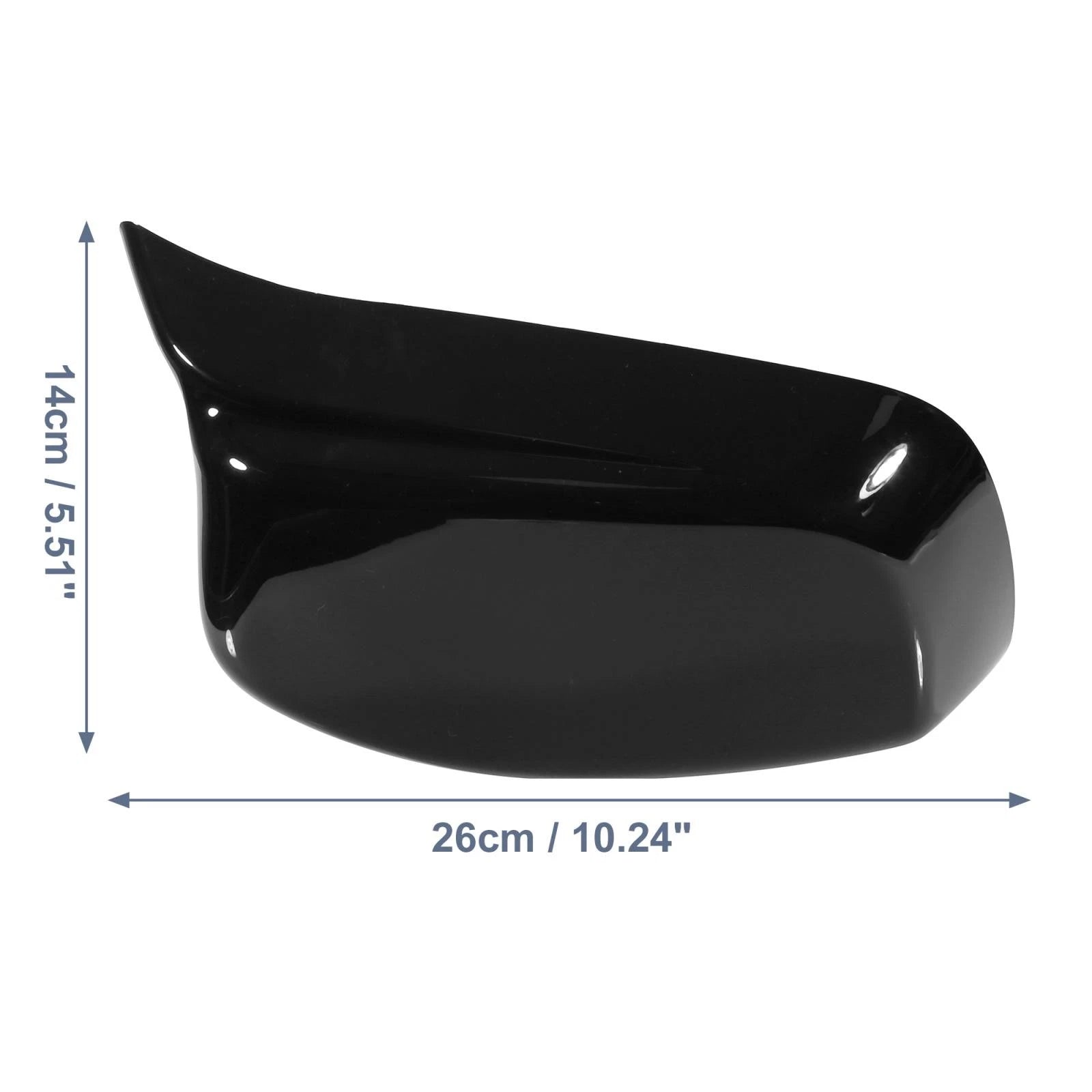 Pair Rear View Mirror Covers for BMW 5 Series E60 E61 E63 E64 Gloss Black (2004–2013)
