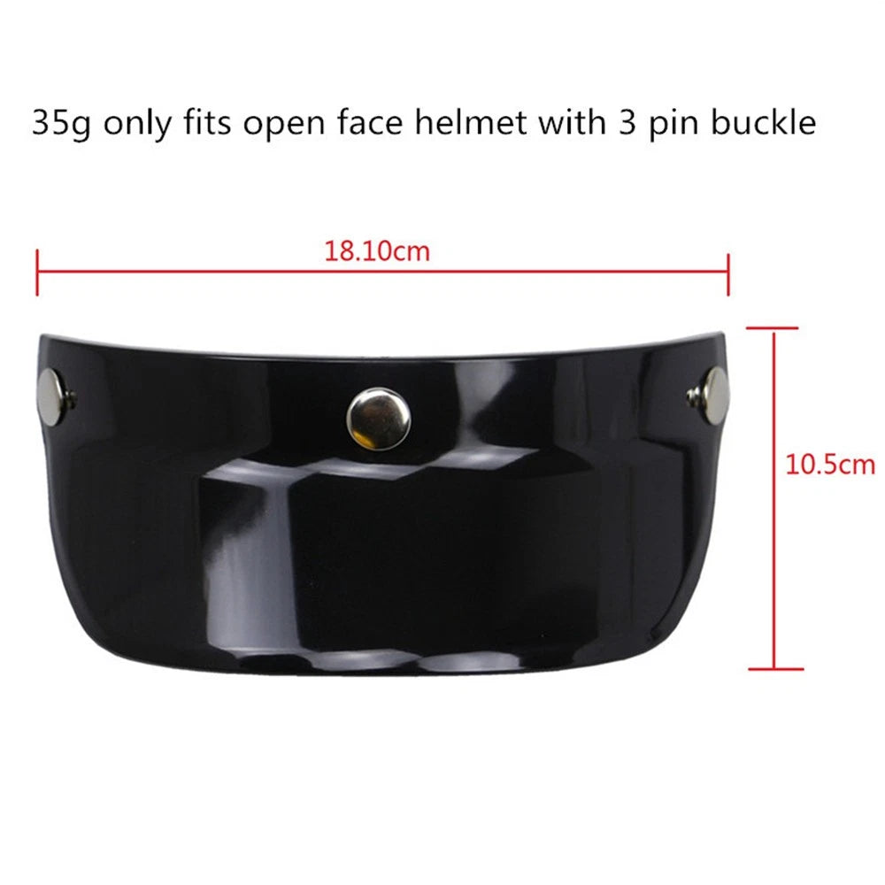 Helmet Visor Lens for Motorcycle Helmet (3 Snap Button)