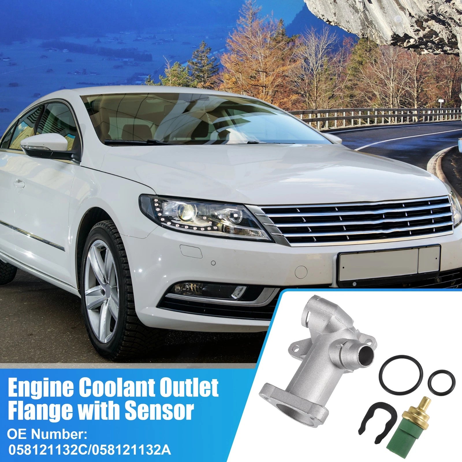 Engine Coolant Outlet Tube Set for Audi A4 1.8T (2005–2009)