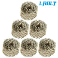 Set of 3600 Ring Shank Galvanized Siding Nails 2-1/2" 15 Degree