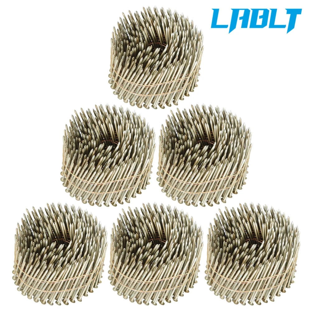 Set of 3600 Ring Shank Galvanized Siding Nails 2-1/2" 15 Degree