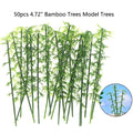 50Pcs Miniature Green Bamboo Trees for Scenery Decoration