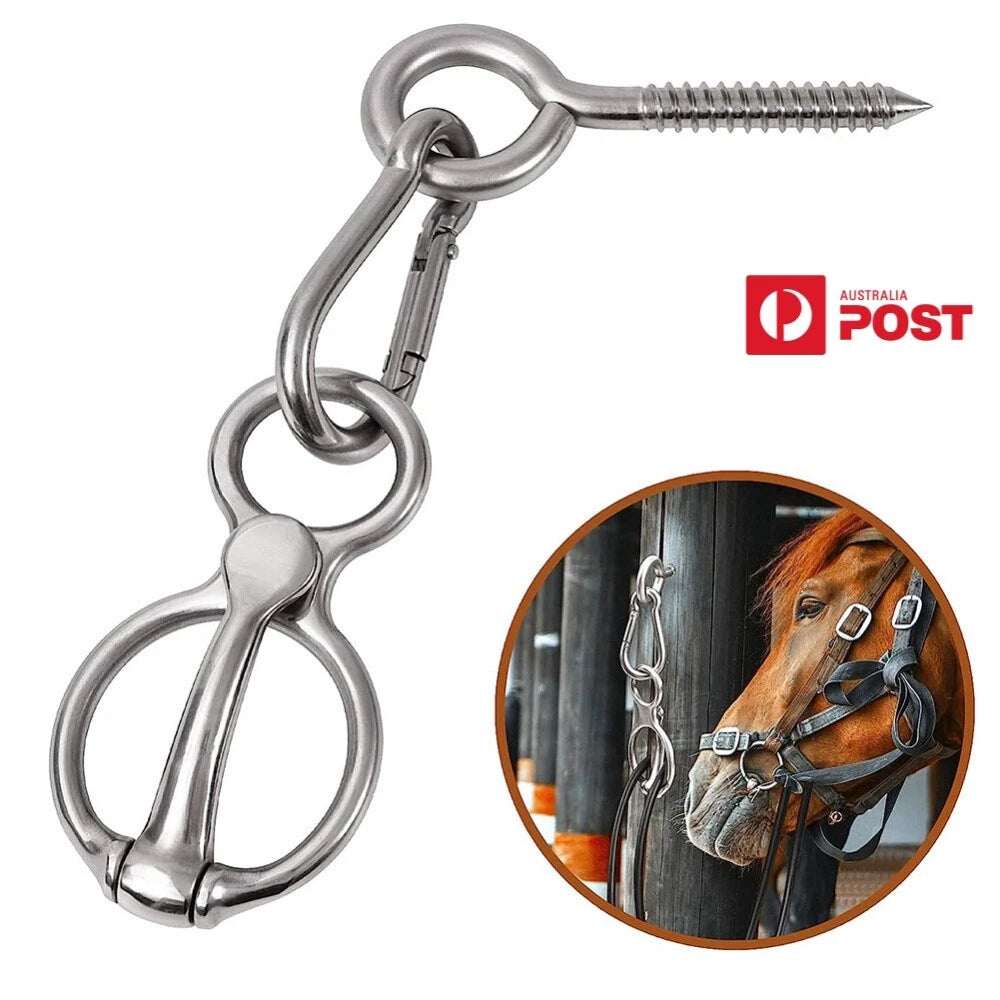 Horse Tie Ring with Eye Bolts and Snaps for Horses (Fit for All Models)