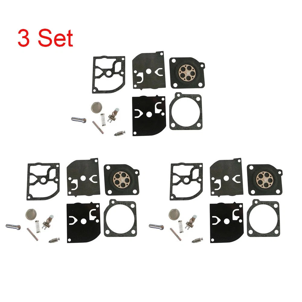 Set of 3 Carburetor Repair Kits for ZAMA RB-39 Poulan Weedeater