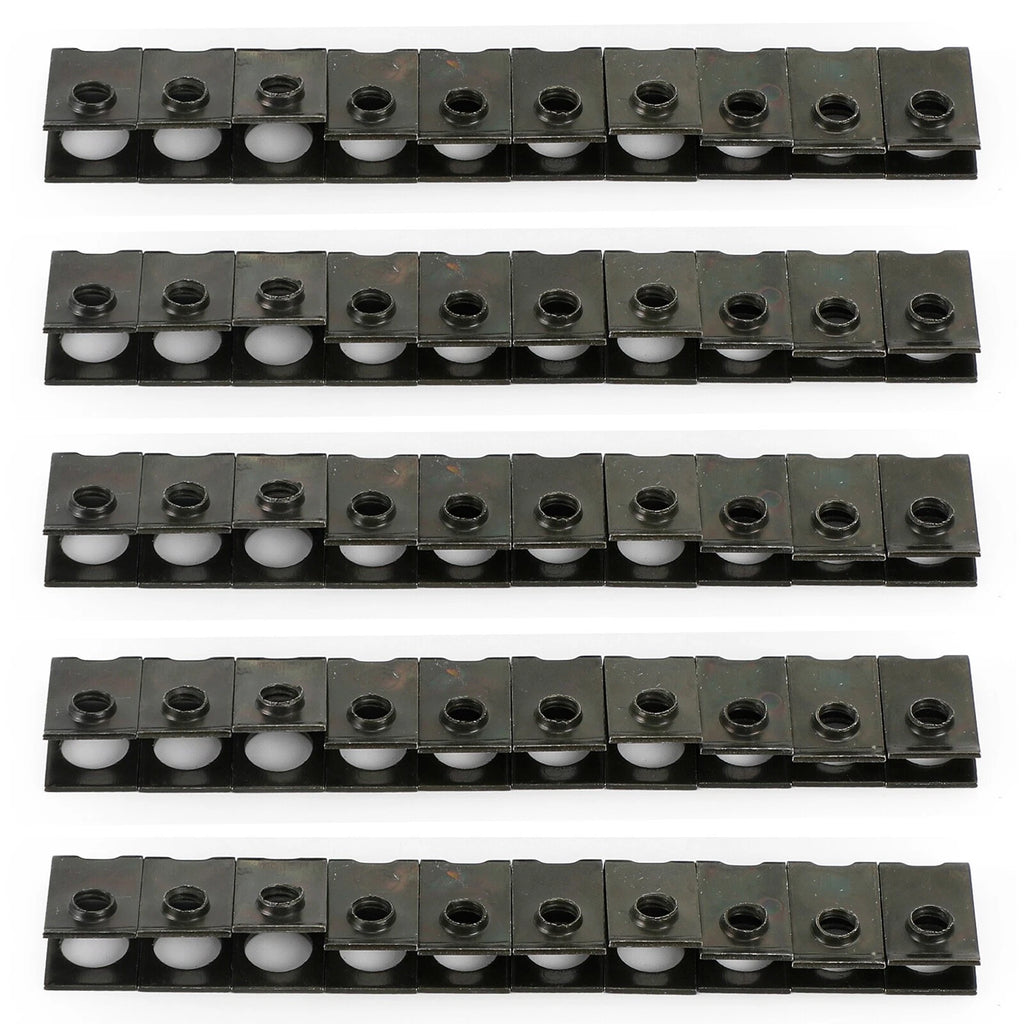 50x M5 5mm Motorcycle Fairing Spring Clips U Nut T9