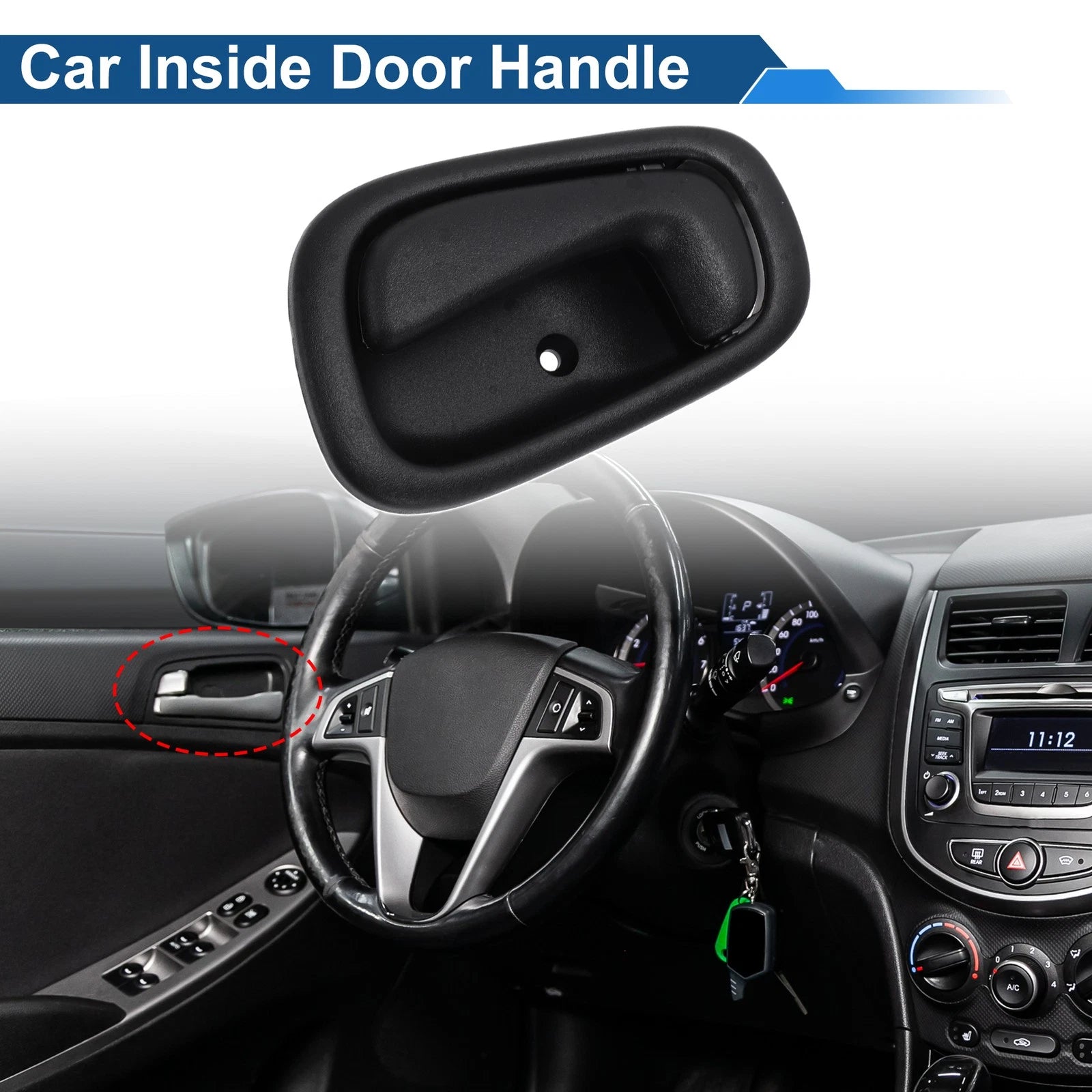 Front Passenger Side Interior Door Handle Replacement for Toyota Corolla (2003–2019)