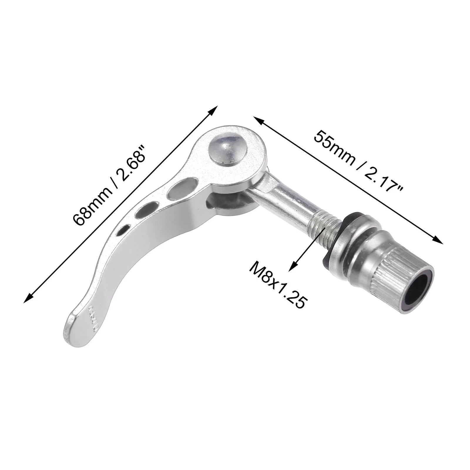 2pcs Aluminium Seat Post Quick Release Pin Bolts 8mm for Bike Universal (—)