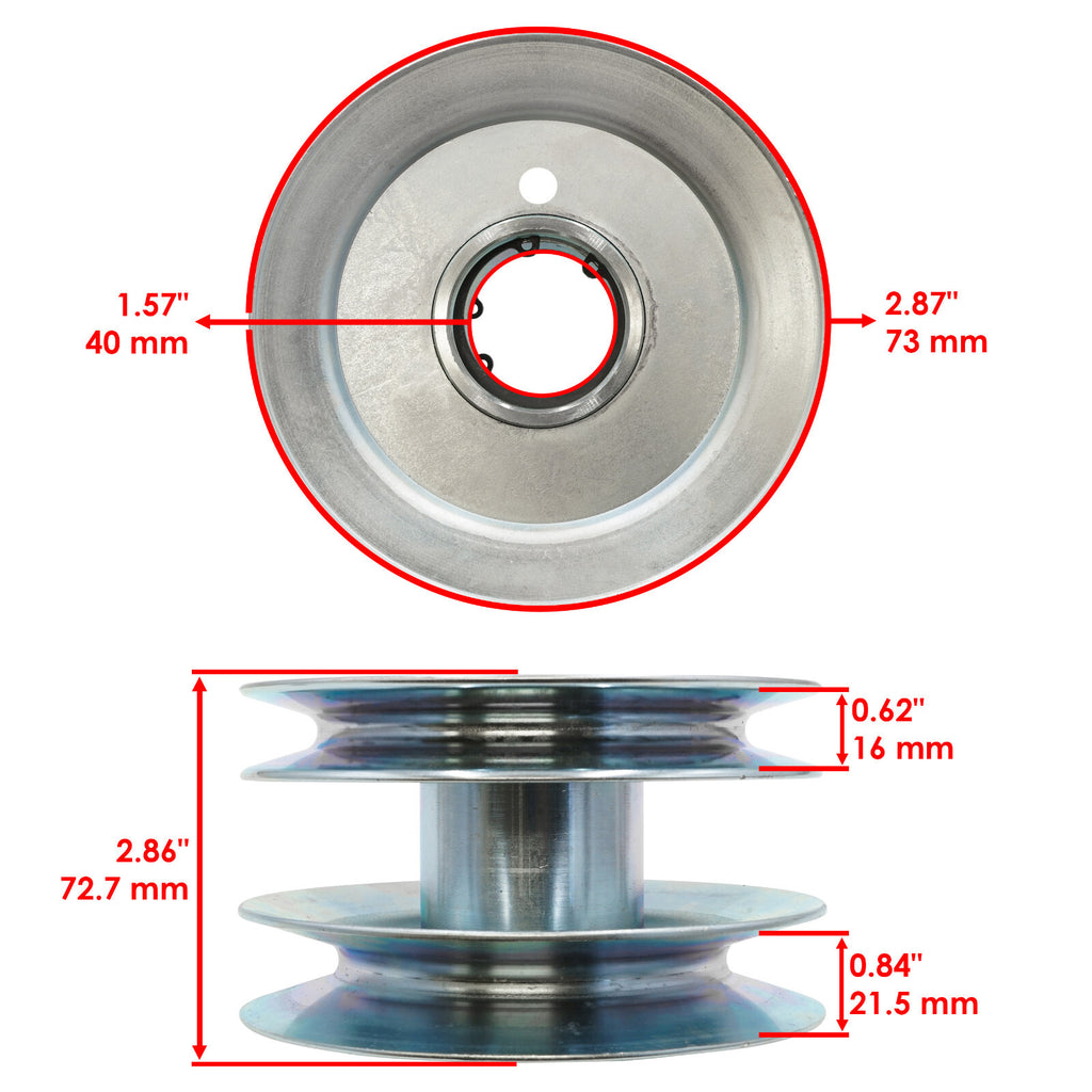 Double Pulley Assembly Replacement for MTD Cub Cadet 48 in Deck (2005–2015)