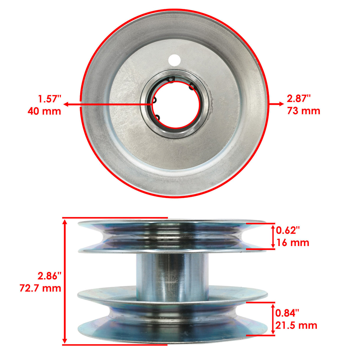 Double Pulley Assembly Replacement for MTD Cub Cadet 48 in Deck (2005–2015)