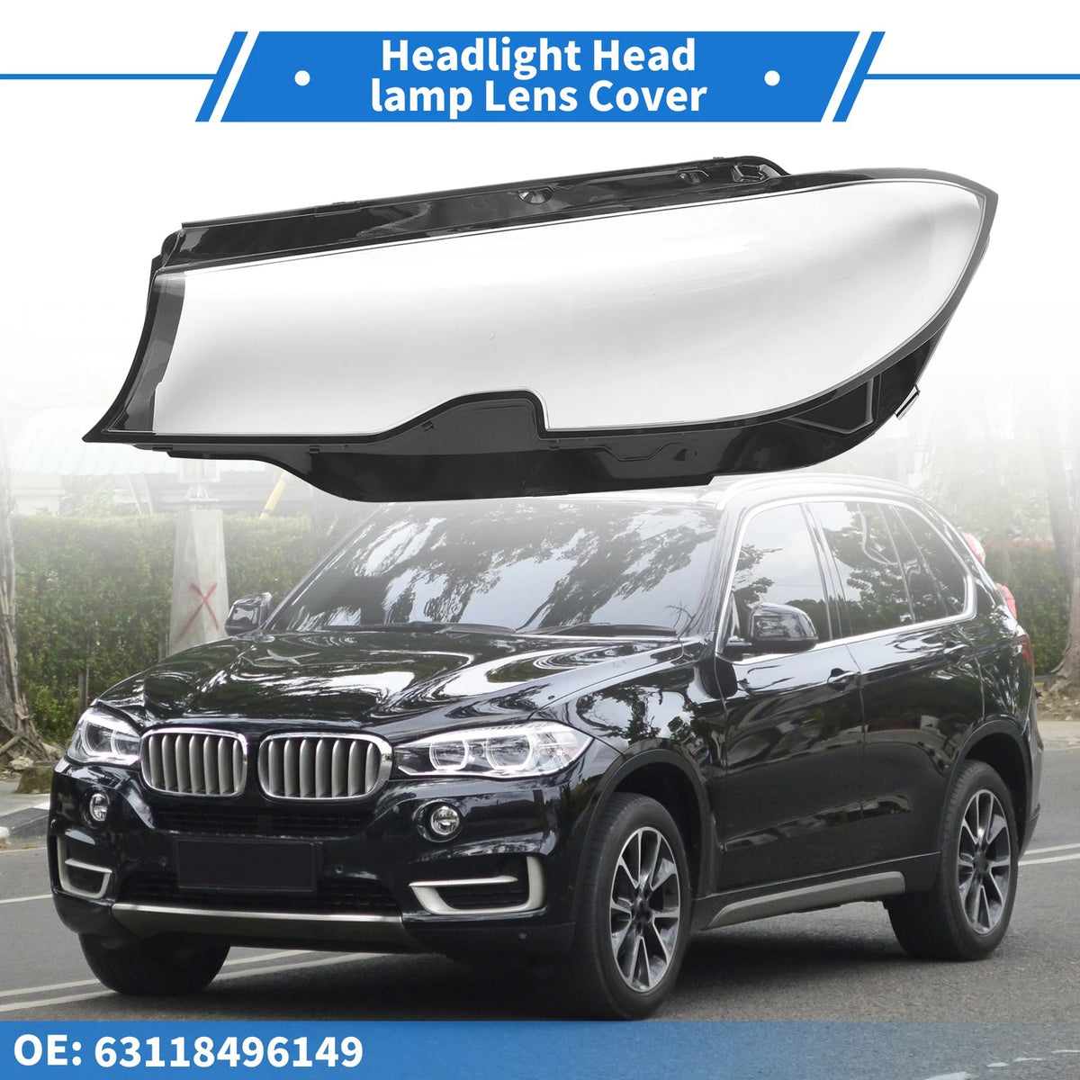 Front Left Headlight Lens Cover Replacement for BMW 330i (2019–2021)