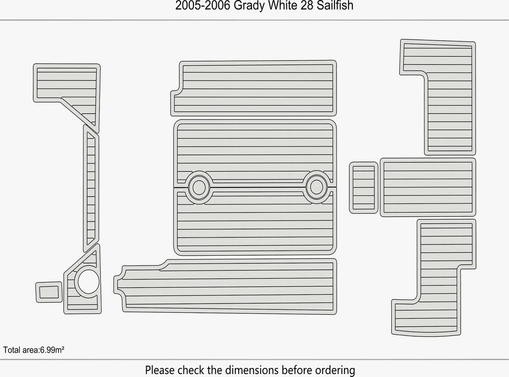 EVA Pads Flooring Mat for Grady White 28 Sailfish (2005)