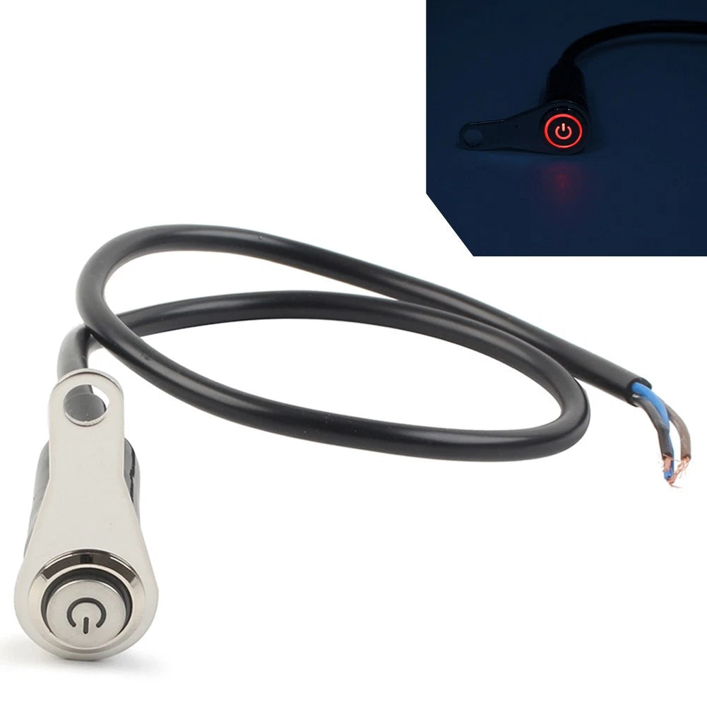 LED Switch ON/OFF For 7/8" Handlebar Mount Push Button 12V Fog Headlight B Red