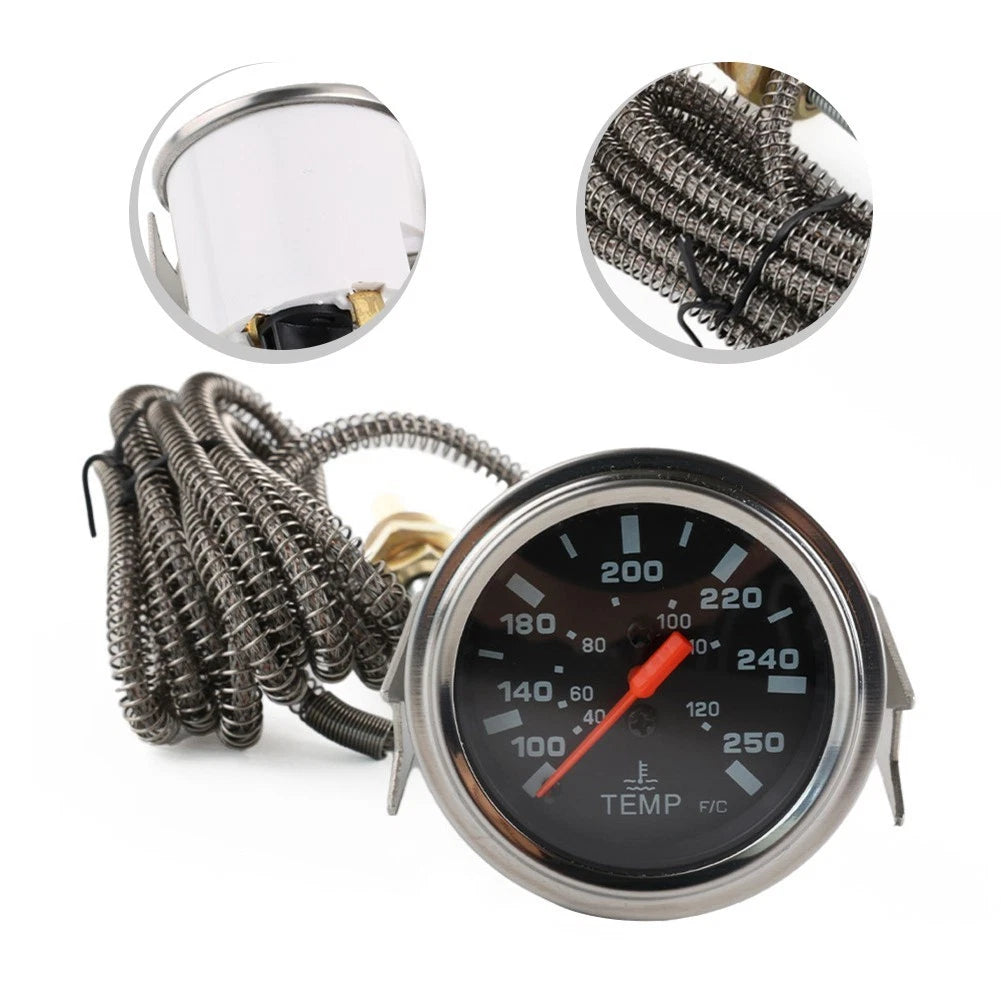 Engine Temperature Gauge 12V Mechanical with Sensor for Universal 52mm