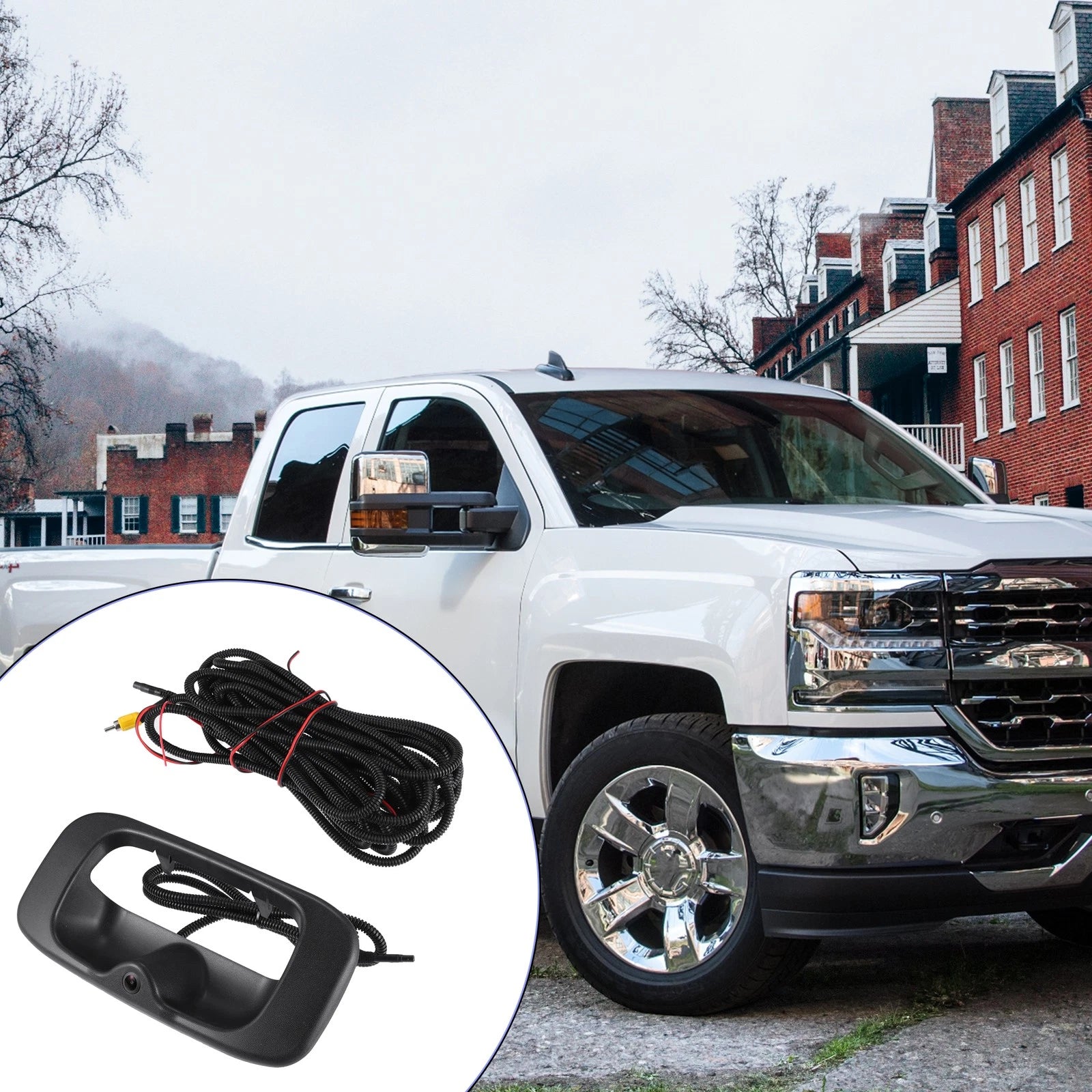 Rear View Backup Camera Tailgate Handle Set for Chevy Silverado (2014–2018)