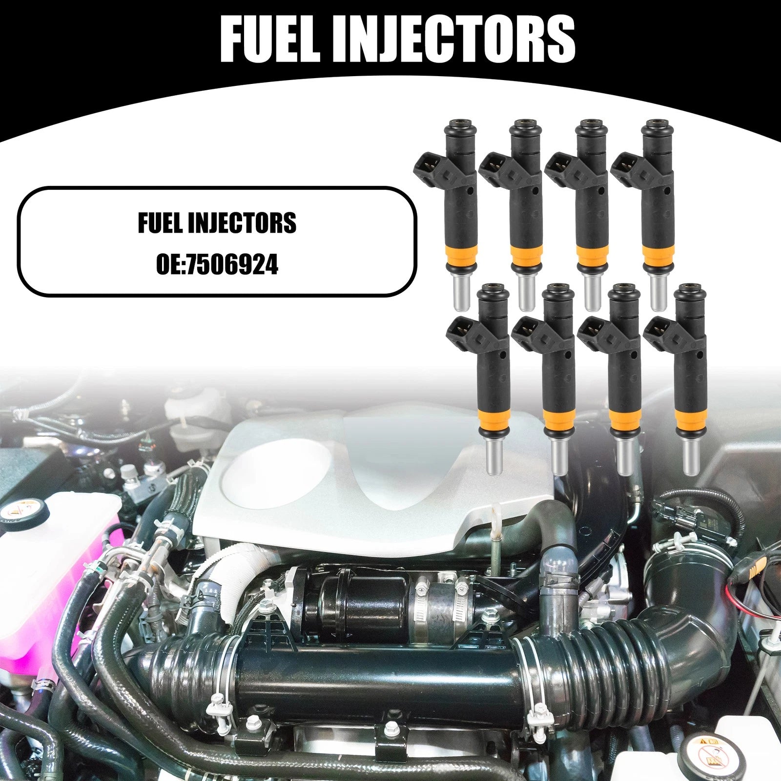8 Pcs Fuel Injectors Replacement for BMW 745Li E65 (2002–2003)