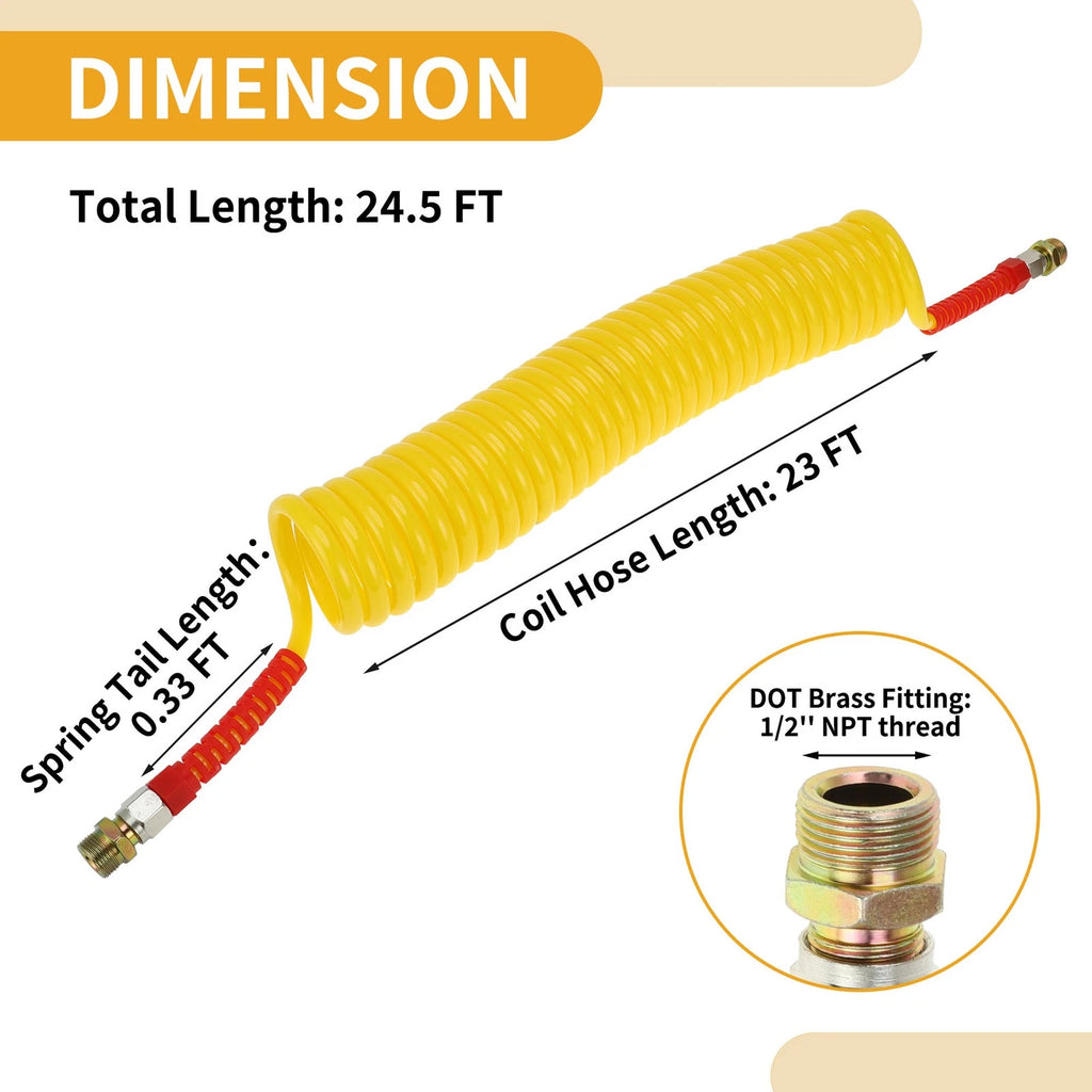 Air Brake Hose for Coiled Short Tail Line (30 Circle)