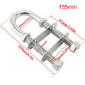 Heavy Duty U-Bolt Tie Point for Marine Applications (Includes Nuts & Washers)
