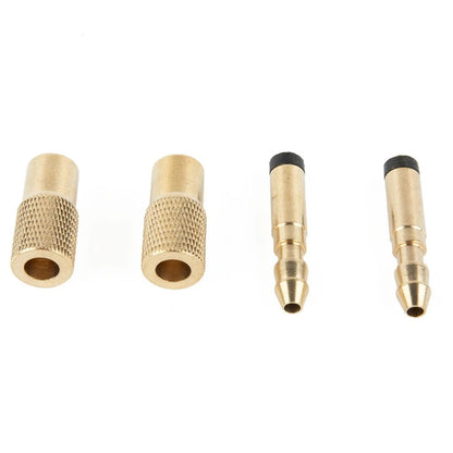 Set of 2 Tyre Inflator Valve Connectors for Car 6mm Copper