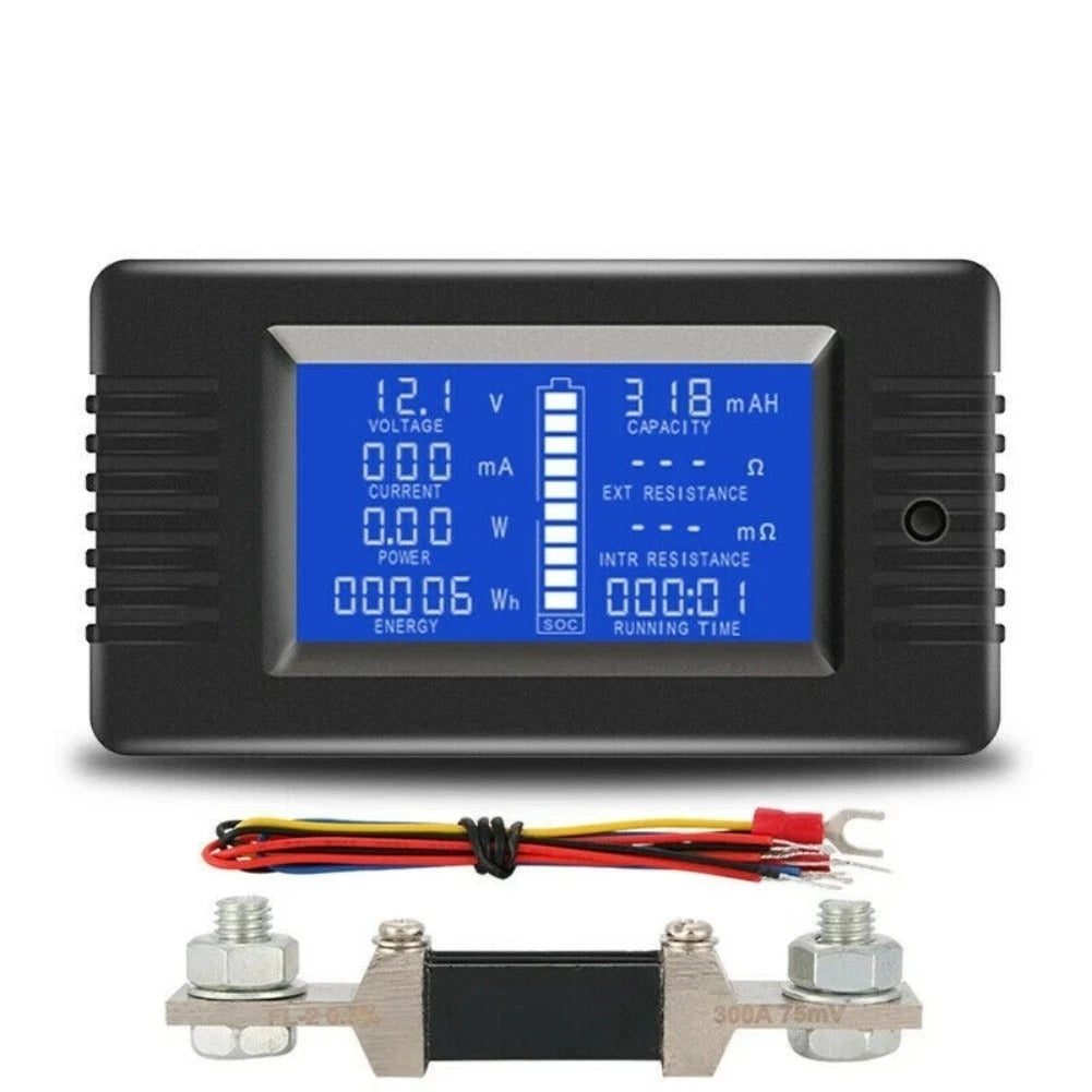 DC 0300A Car Battery Tester Voltmeter Ammeter with 0 to 300A Current Range