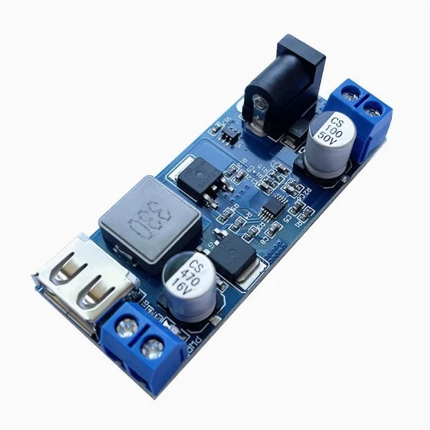 DC-DC Power Module 24V 12V to 5V 5A Step Down Converter with USB A C