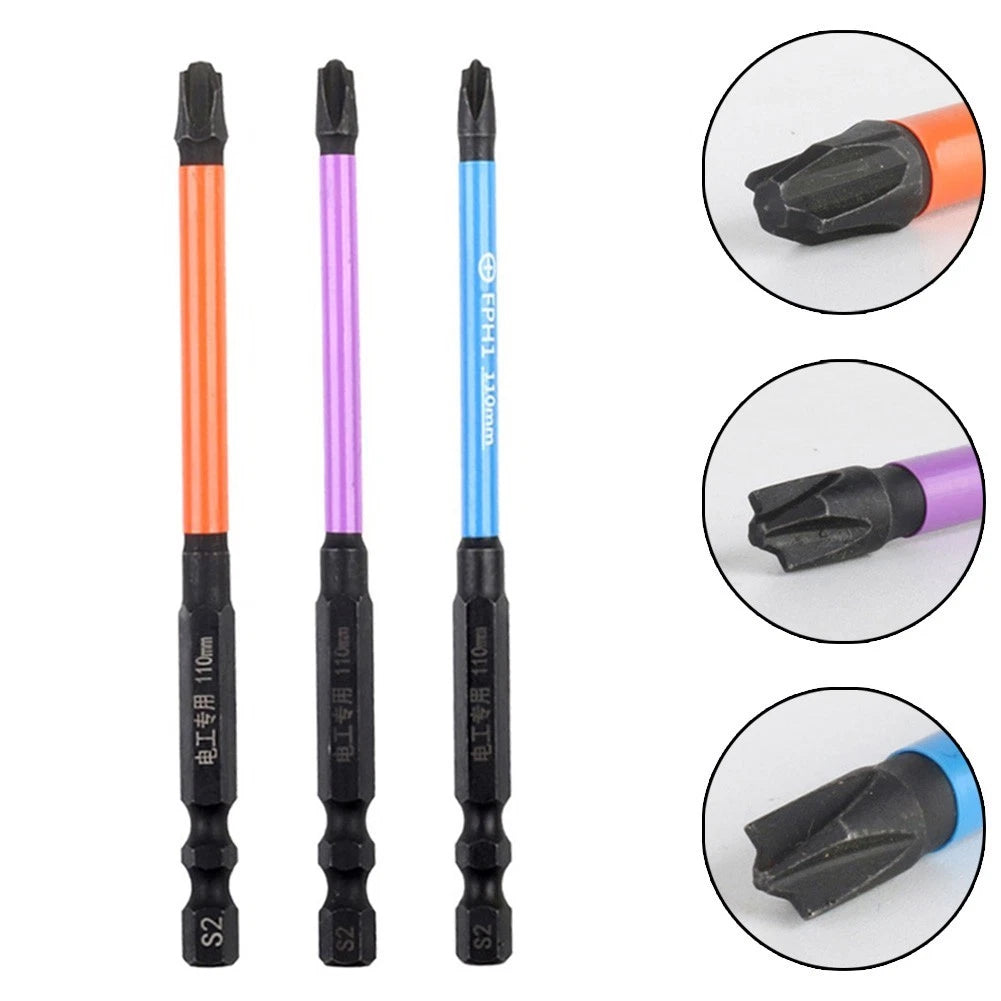 3X Batch Head Screwdriver Bit Set for Automotive Use