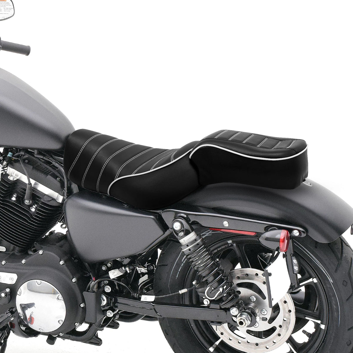 Driver & Passenger Seats for Harley Iron 883 XL883N (2016–2022) Black/White