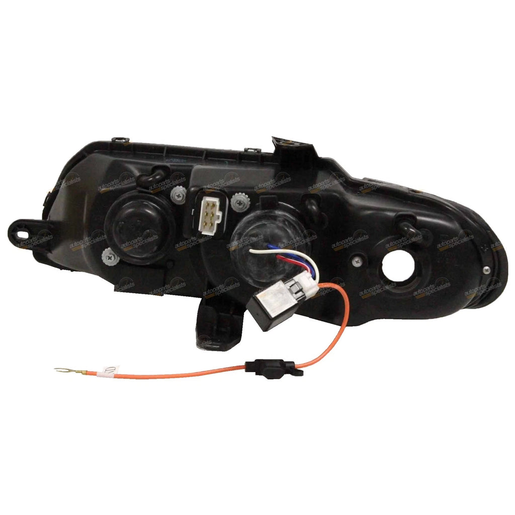 RH Altezza Angel Eye Black Headlight for Holden Commodore VX (2000–2002)